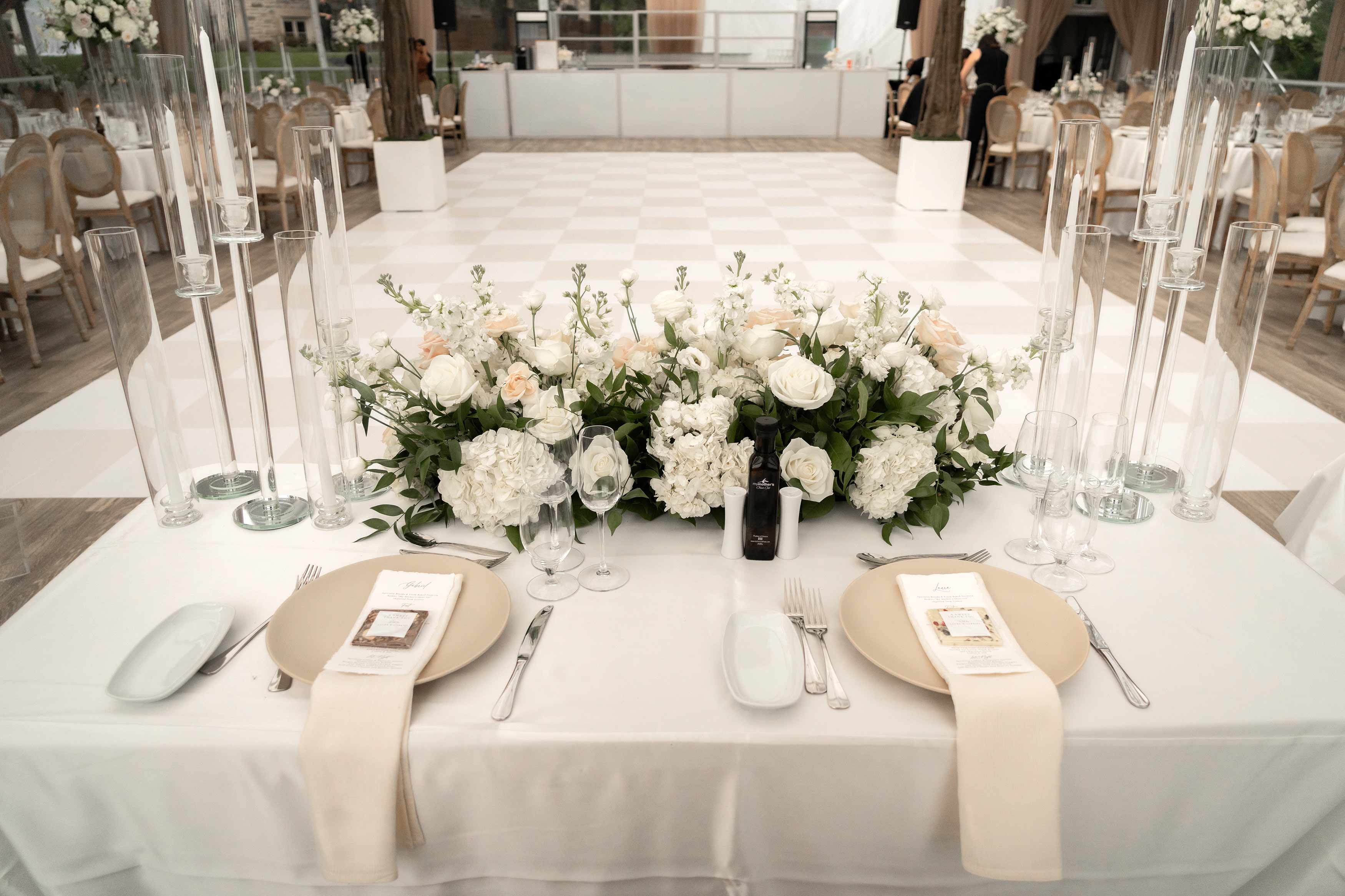 Elegant event design and floral arrangement